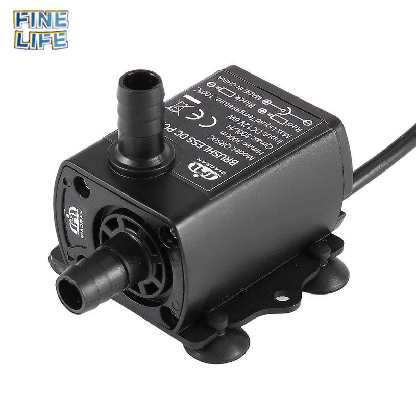 Waterproof Brushless DC Water Pump with 5.5*2.1mm Female Plug DC12V 6W 300L/H