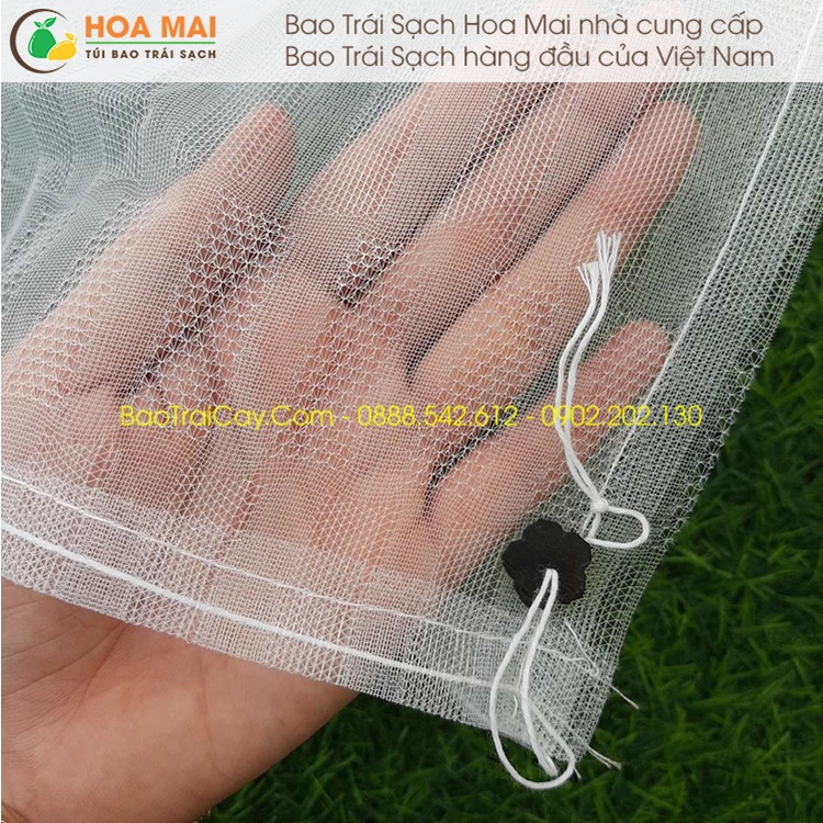 100 cái Túi bao bưởi nhỏ 25x30 lưới mùng - hàng chính hãng Hoa Mai