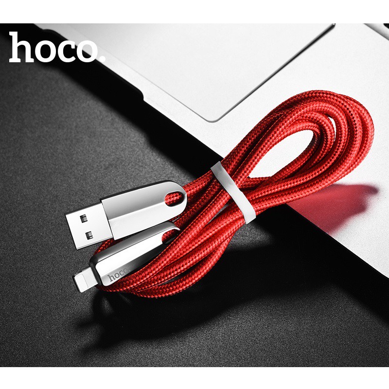 HOCO U35: Cáp sạc tự ngắt khi đầy pin, Hỗ trợ sạc nhanh, dây cực bền (Cổng Lightning cho Iphone, Ipad)