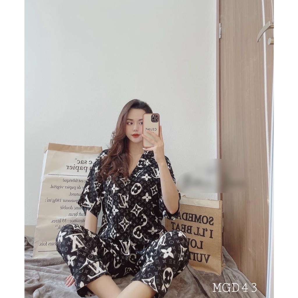 Pijama Nữ Lụa Cao Cấp Chất Vải Mềm Siêu Thoáng Mát