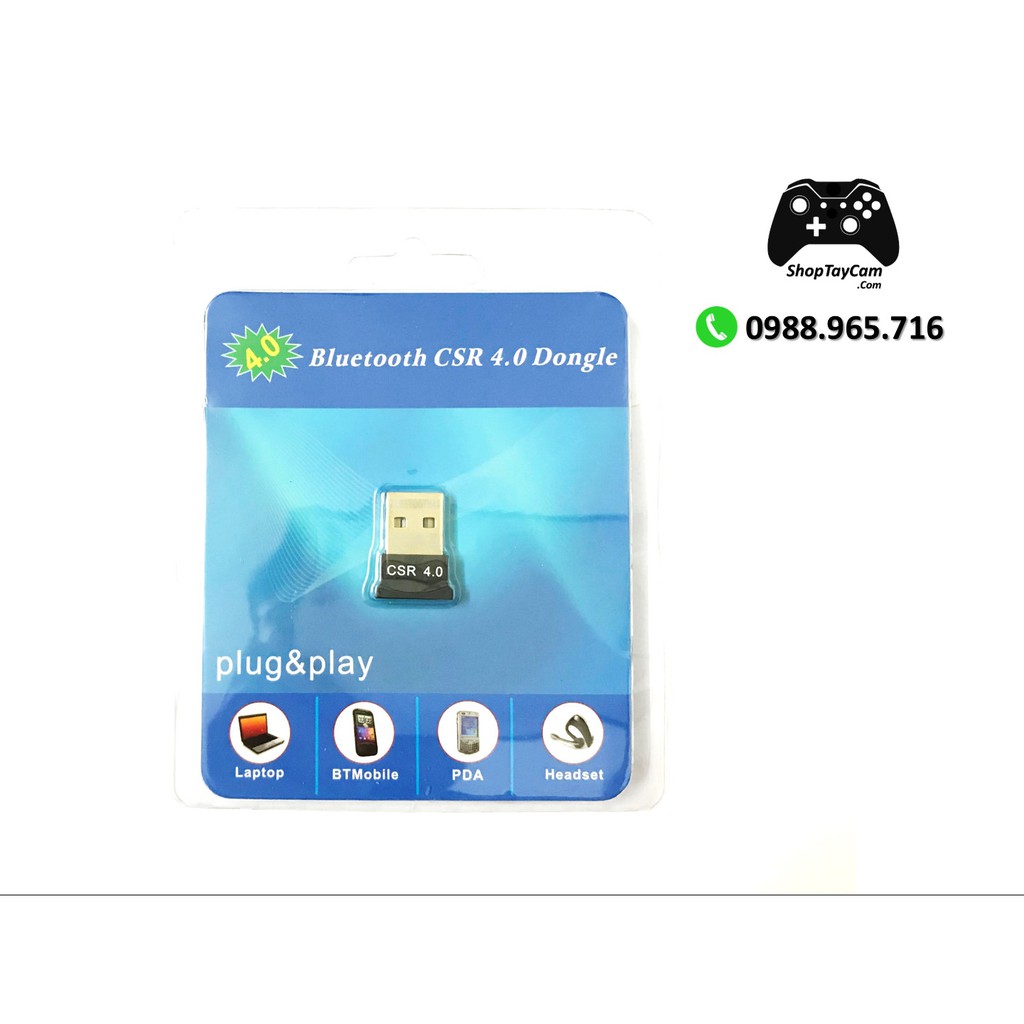 USB Blutooth CSR 4.0 Hàng Xịn TỐI ƯU Kết Nối Cho PC / Tay Cầm Xbox One S / Dual Shock 4 / Loa / Điện Thoại | BÁN CHẠY