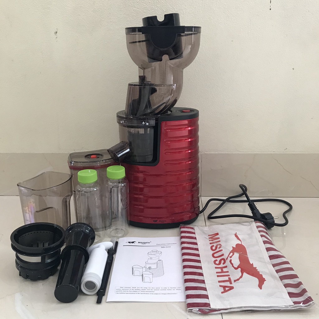 Máy ép chậm nguyên quả Misushita MS-2133 Thái Lan công suất 250W  Hàng chính hãng bảo hành 12 tháng ép kiệt bã