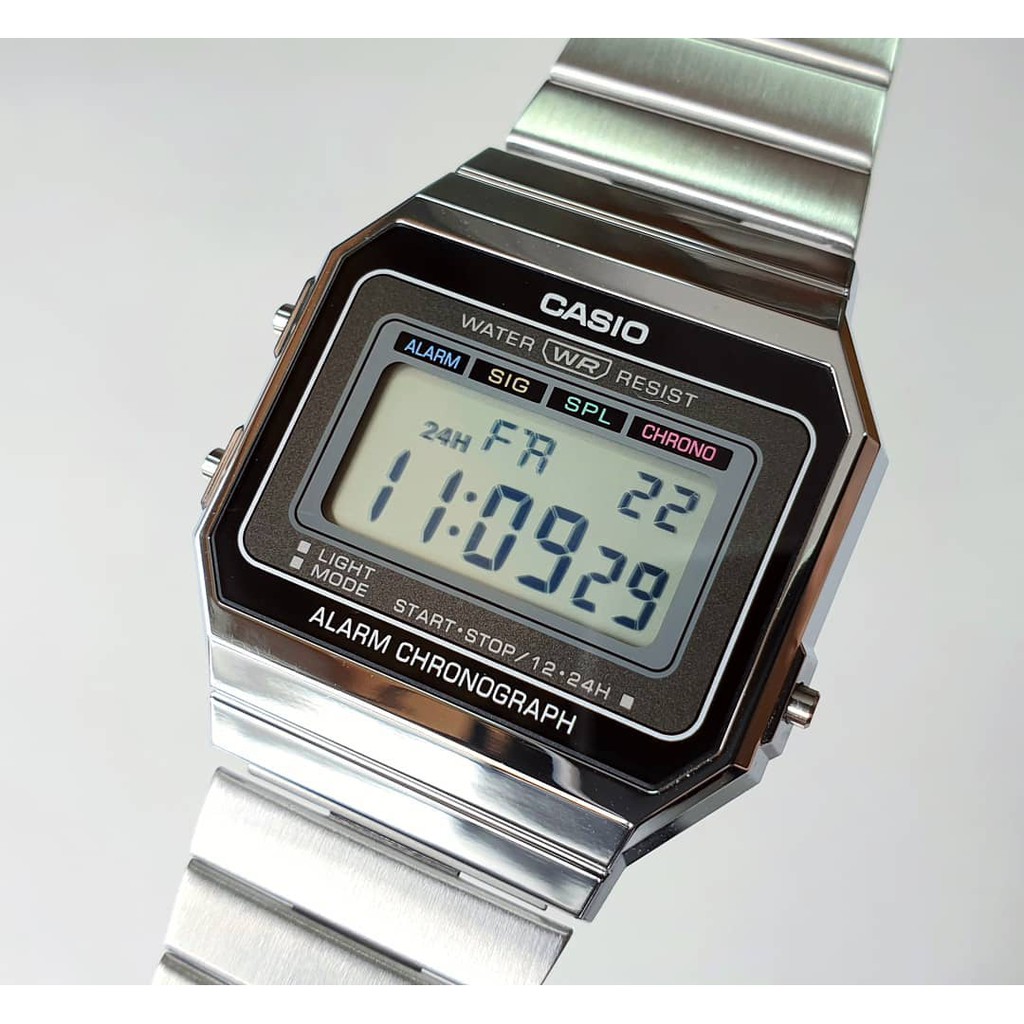 Đồng hồ dây thép Casio Nam A700W-1A chính hãng bảo hành 1 năm Pin trọn đời