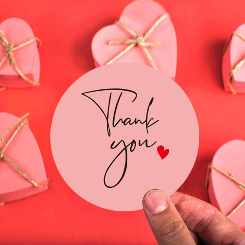 Cuộn 500 Nhãn Dán Thank You 3 Phong Cách Tùy Chọn Trang Trí Sổ Tay / Tiệc Tùng