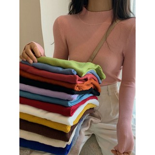 [HÀNG SẴN QUẢNG CHÂU] Áo len mùa thu 2020 cổ 3p giữ ấm cơ thể chất len mềm mịn ko bai xù cực đẹp