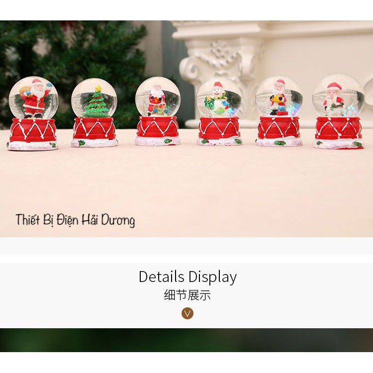 [Quà Tặng Giáng Sinh] 6 mẫu Quả cầu tuyết mini có đèn ông già noel - người tuyết - cây thông ( tặng pin ) Có video | BigBuy360 - bigbuy360.vn