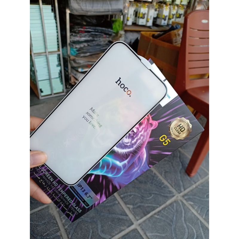 Kính cường lực full màn HOCO G5 iPhone 15 pro max 14 pro max 13/13 Pro/13 Pro max/12 pro max/12/12 pro/11 pro max