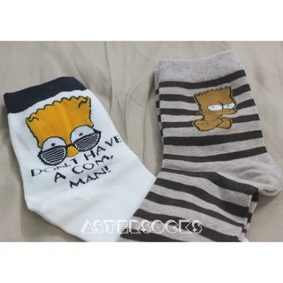 Tất cổ cao Bart Simpson trắng