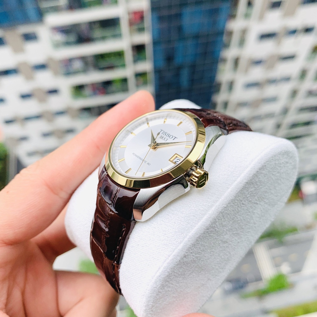 Đồng hồ nữ chính hãng Tissot Couturier Lady Powermatic 80 T035.207.26.031.00 - Máy cơ Powermatic 80 - Kính Sapphire