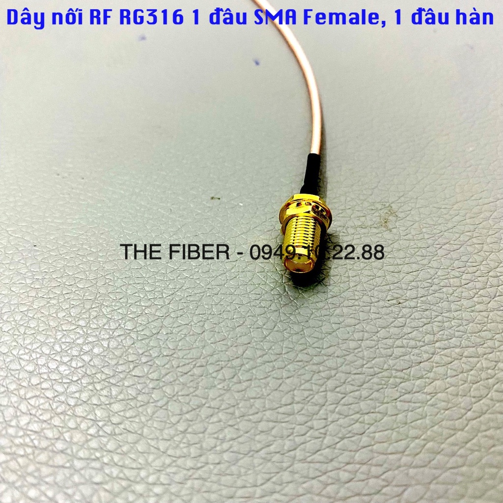 Dây nối RF 50Ohm RG316 1 đầu SMA Cái SMA-KY, 1 đầu hàn