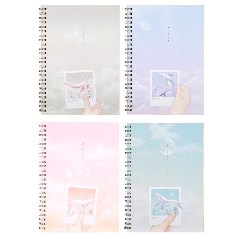 Sổ tay lò xo mini A5 Deli 60 trang - cute - sổ lò xo a5 dễ thương dành cho học sinh – giao ngẫu nhiên - MIYABI STORE