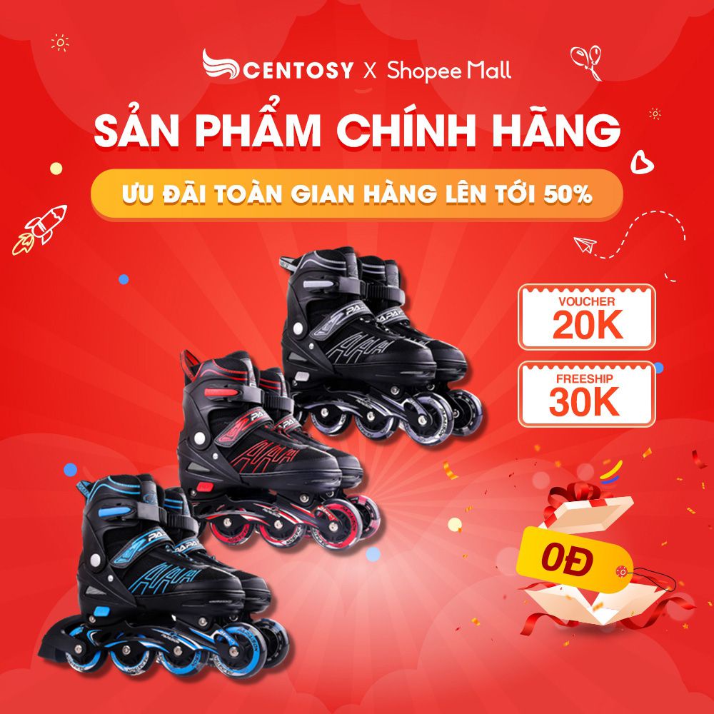 Giày Patin Trẻ Em Giá Rẻ - Centosy Papaison A3 - 8 Bánh Phát Sáng, Form Chắc Chắn