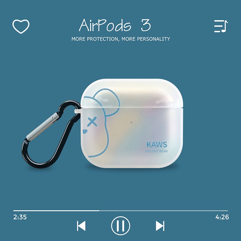 Vỏ Bảo Vệ Hộp Sạc Tai Nghe Bluetooth AirPods 1 / 2 / Pro / 3 Hình Gấu Violent Chất Lượng Cao