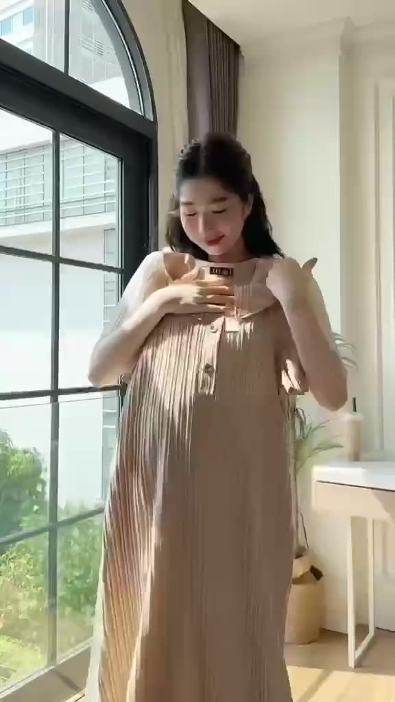 Váy V66, Đầm Suông Cổ Sen Chất Đũi Gân From Rộng Chất Mát Mặc Hè | BigBuy360 - bigbuy360.vn