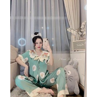 Bộ Pijama cộc dài tiểu thư
