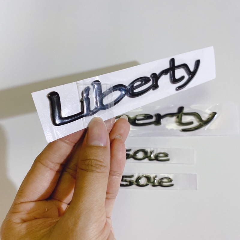 Bộ decal tem chữ nổi Liberty 150ie màu đen cao cấp chống thấm nước, chống bay màu