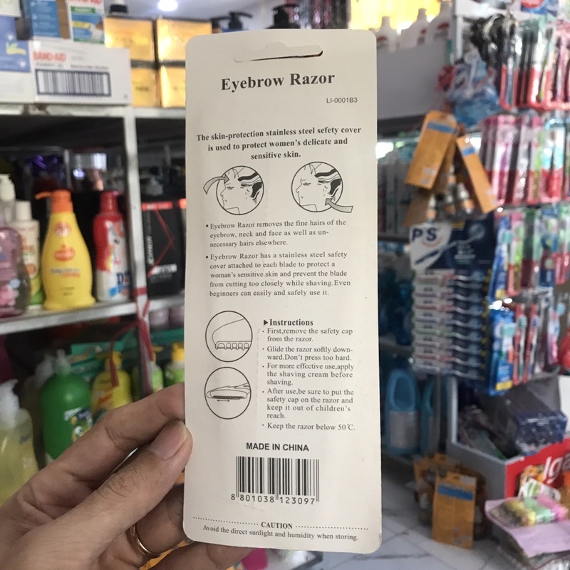 1 vỉ 3 cái dao tỉa lông mày hiệu EYEBROW RAZOR