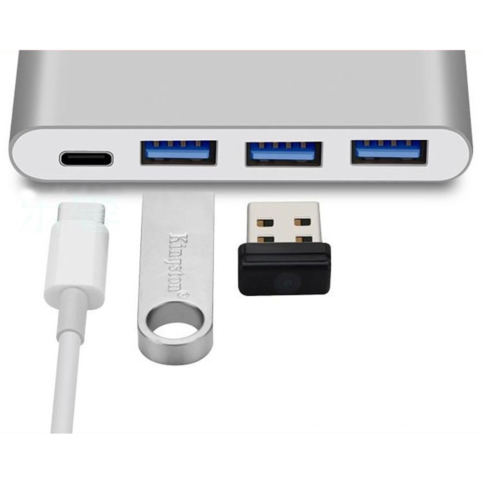 [Mã ELFLASH5 giảm 20K đơn 50K] Bộ chuyển đổi USB Type-C ra 3 cổng USB 3.0 + Type-C | WebRaoVat - webraovat.net.vn