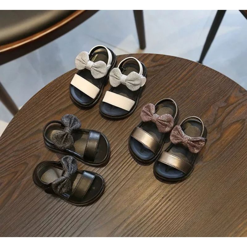 Sandal/dép quai hậu nơ cho bé gái xinh xắn