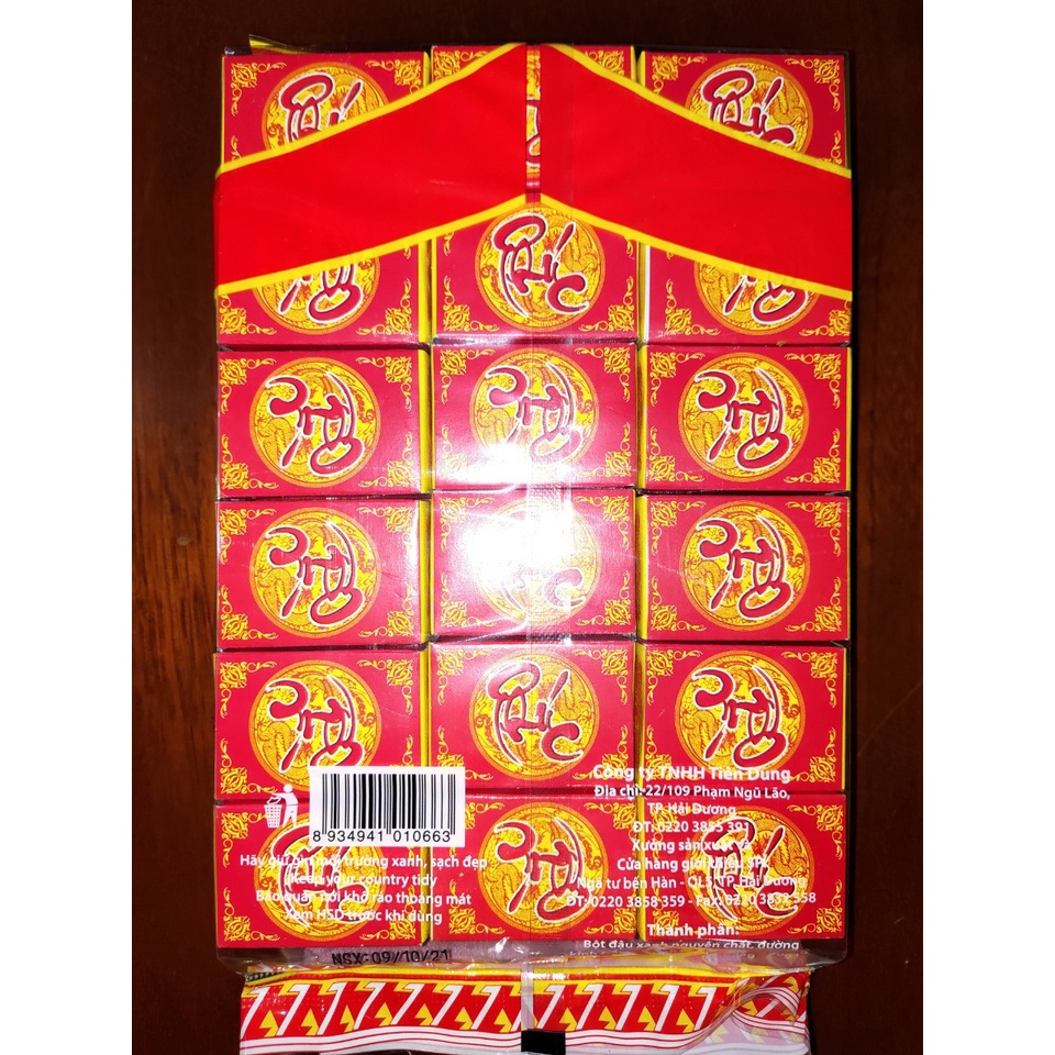 Bánh đậu xanh rồng vàng Tiên Dung 430g - 36 hộp nhỏ