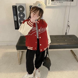 áo khoác bomber màu đỏ cho bé