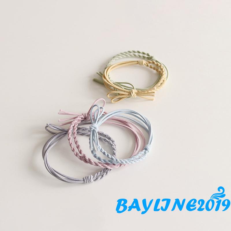 Dây buộc tóc co giãn dệt nhiều màu 11 màu tùy chọn cho nữ