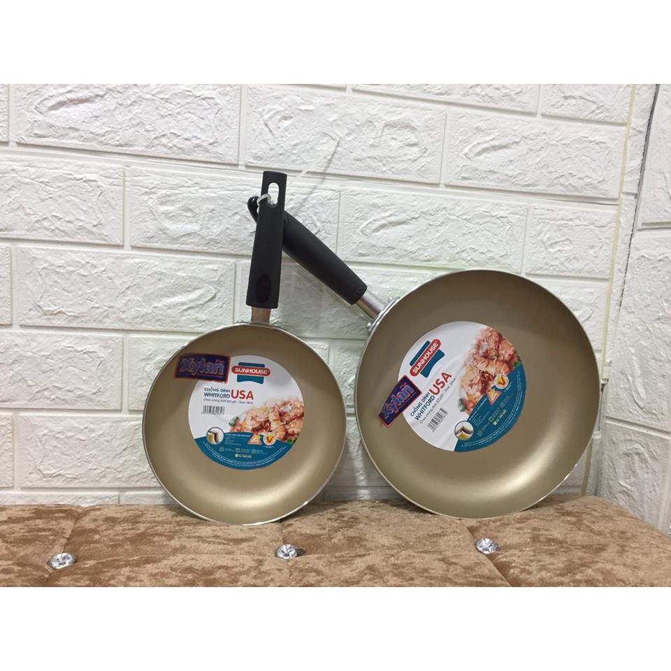 COMBO 2 CHẢO CHỐNG DÍNH SUNHOUSE 18 VÀ 24CM