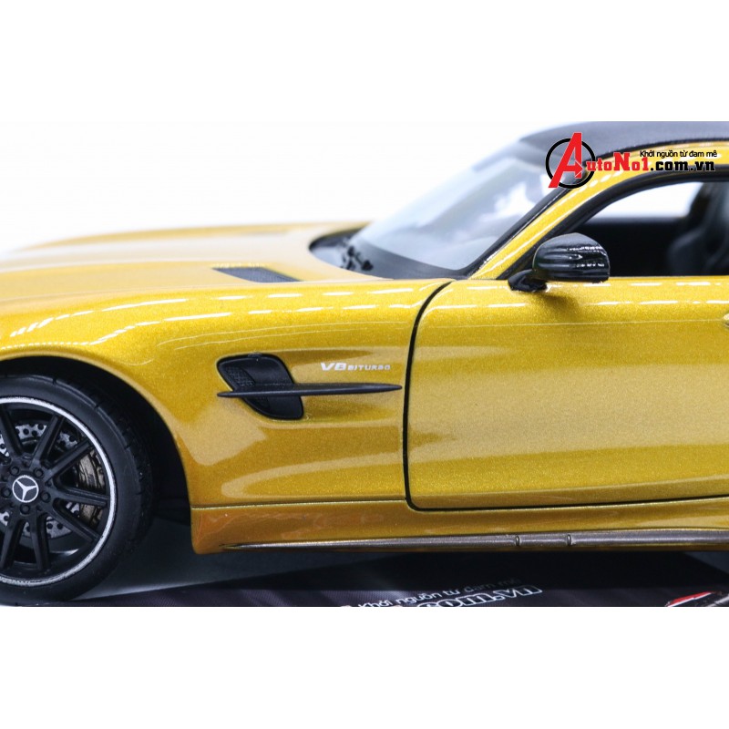 XE MÔ HÌNH ĐỒ CHƠI MERCEDES BENZ GT YELLOW 1:24