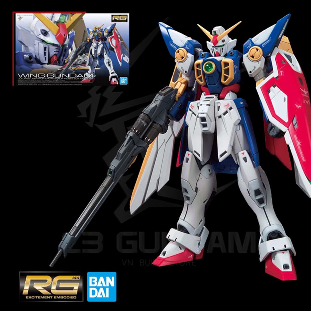 Mô hình Gundam RG XXXG01W Wing Gundam 10cm BANDAI Mô hình có khớp lắp ráp Nhựa PVC CHÍNH HÃNG NHẬT GDRG02