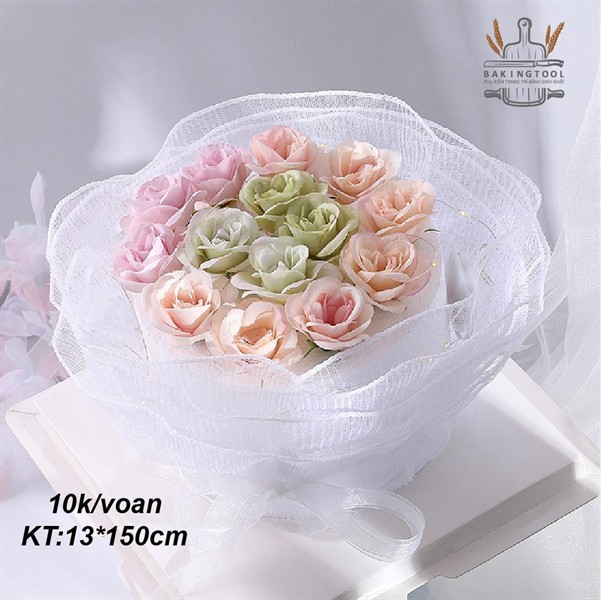 Vải Voan Trắng Kích Thước 1.5M*13Cm