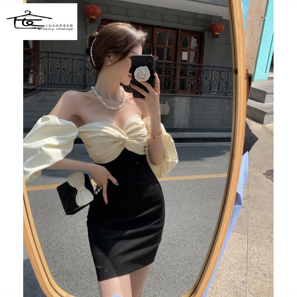 Đầm Ngắn Hở Vai Cổ Cao Thời Trang Mùa Hè 2 Dành Cho Bạn Nữ