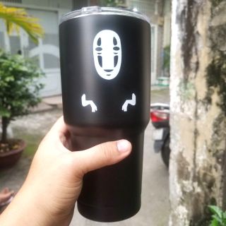 Combo ly giữ nhiệt ma vô diện 900ml (kèm túi + 2 ống hút và 1 cọ rửa)