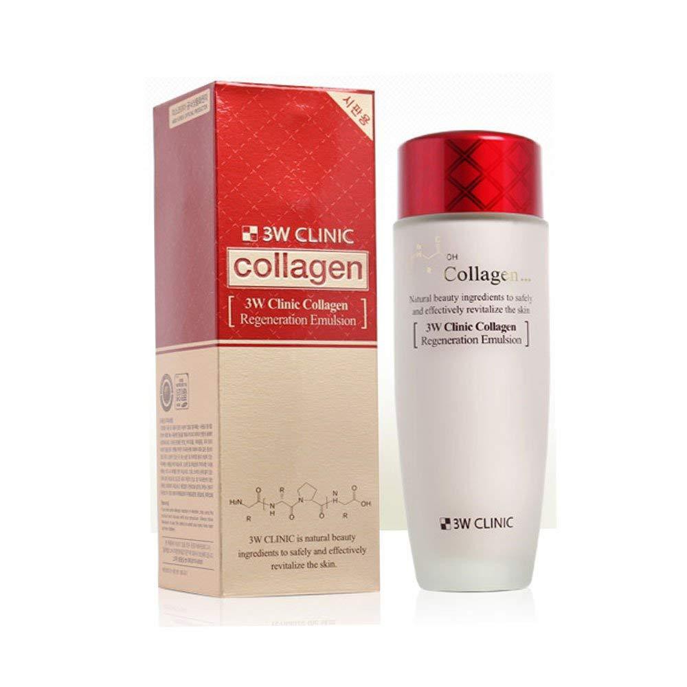 Sữa dưỡng da săn chắc chống lão hóa Collagen 3W CLINIC COLLAGEN REGENERATION EMULSION 150ml - Hàn Quốc Chính Hãng