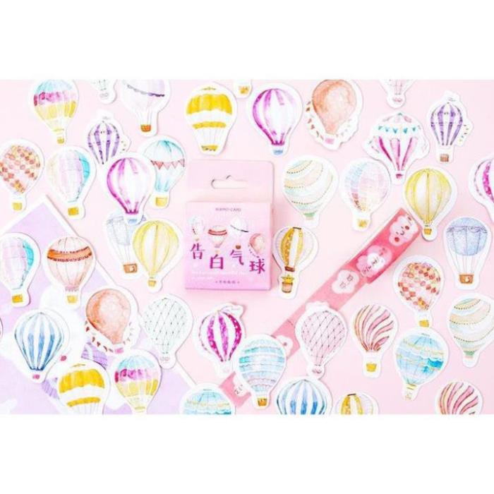 Bộ 46 Sticker Hàn Quốc hình Khinh Khí Cầu dán trang trí E31