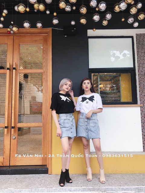 Áo thun in nơ Chan nel Bigsize