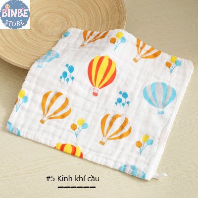 Khăn sữa cho bé, khăn xô sữa 6 lớp mềm mại không xù lông cho bé Binbestore