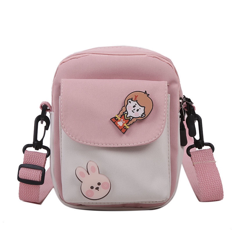 Túi Đeo Vai Bằng Vải Canvas Thiết Kế Nhỏ Gọn Dễ Phối Đồ