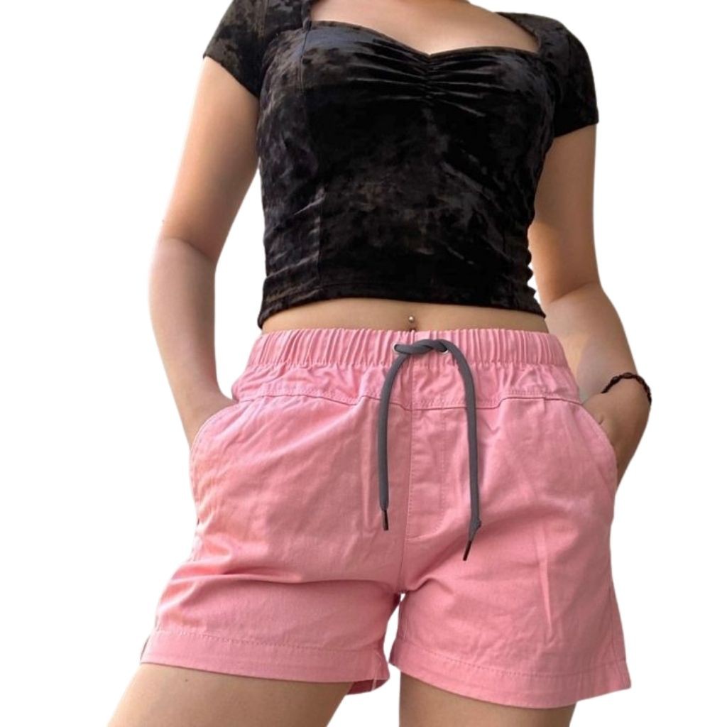 Quần Short Nữ Kaki ❤️Hàng Siêu Thị❤️ Vải Kaki Cao Cấp, Mịn, Mát, Ống vừa, Lưng Thun, Đơn Giản,Trẻ Trung❤️FREESHIP❤️