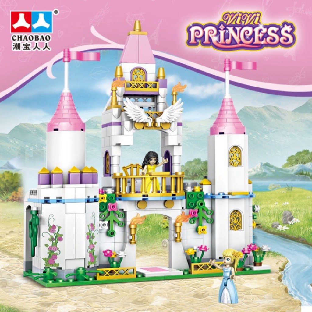 Lego con gái lắp ghép lâu đài công chúa với 356 miếng ghép - đồ chơi xếp hình
