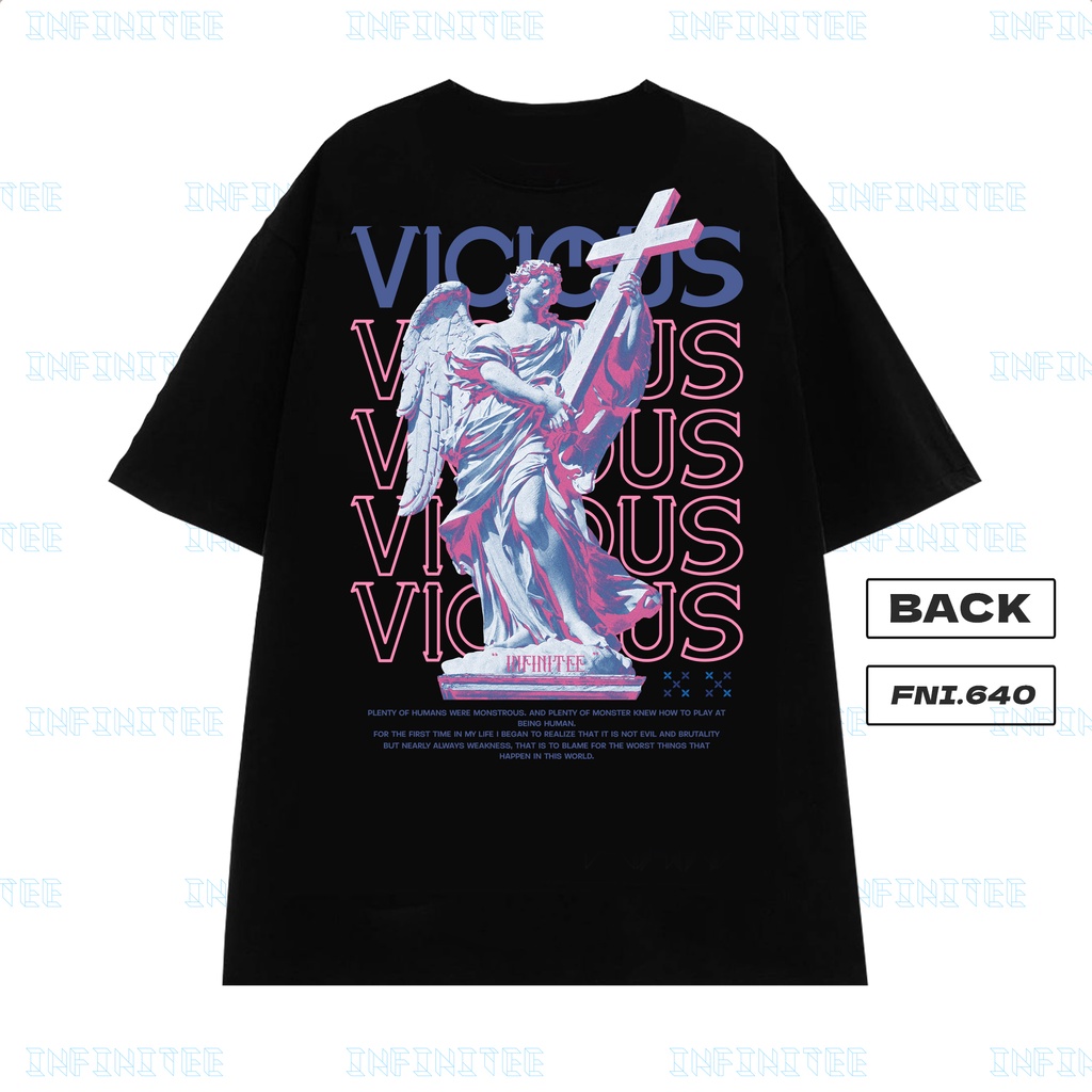 Áo thun INFINITEE Fni0640, Thun 100% Cotton - form rộng Unisex.