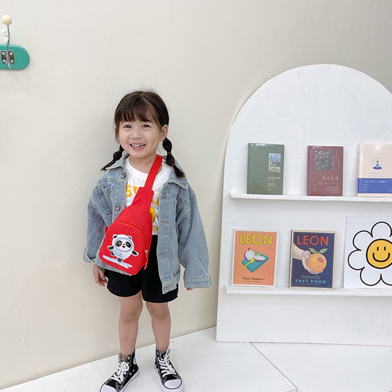 Túi Đeo Chéo Canvas 2022 Họa Tiết Hoạt Hình Cho Bé