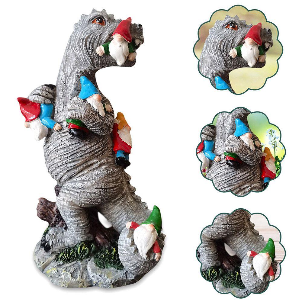 Mô Hình Khủng Long Ăn Gnomes Vui Nhộn Trang Trí Sân Vườn