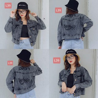  Áo Khoác Jean Nữ Áo Khoác Jean Lửng Áo Jean Áo Bò Thiết Kế Cao Cấp Tay Dài Ms02 