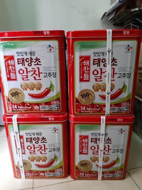 [Mã 66FMCGSALE hoàn 8% đơn 500K] <SỈ> TƯƠNG ỚT GOCHUJANG CJ THÙNG SẮT 14KG