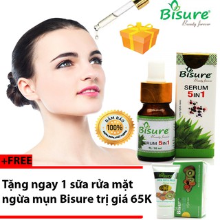 Serum Dưỡng Trắng Da 5 In 1 BISURE- Xóa Thâm Nám, Tàn Nhang, Chống Nắng, Dưỡng Ẩm Hiệu Quả -Tặng Sửa Rửa Mặt