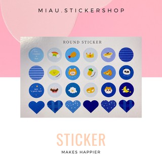 Set 3 sticker màu sắc dễ thương