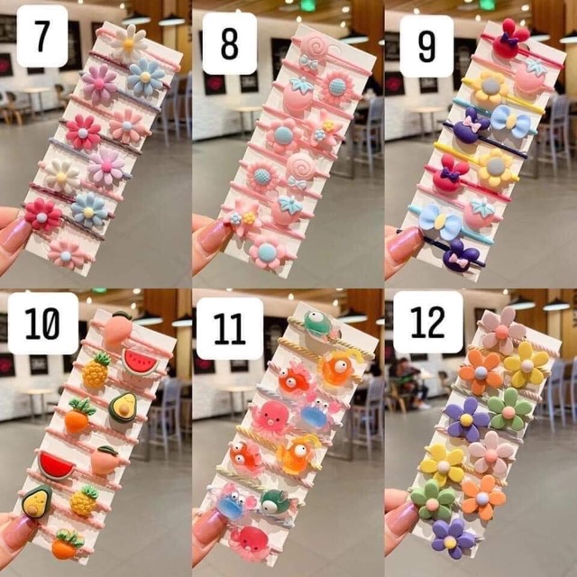 Sỉ 10 buộc hình hoa quả giành cho bé  37k