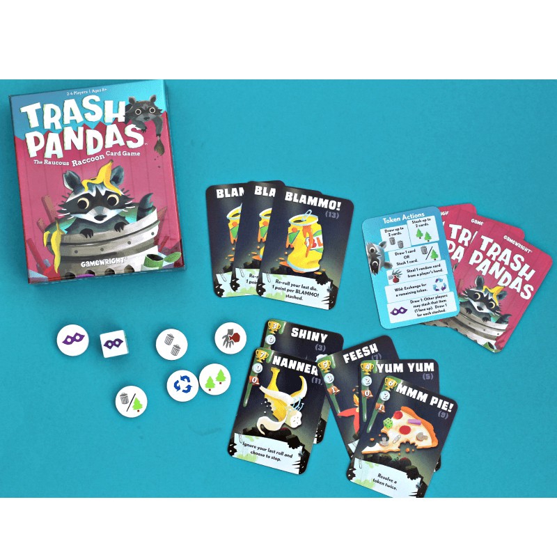 Thẻ chơi boardgame Trash Pandas độc đáo vui nhộn