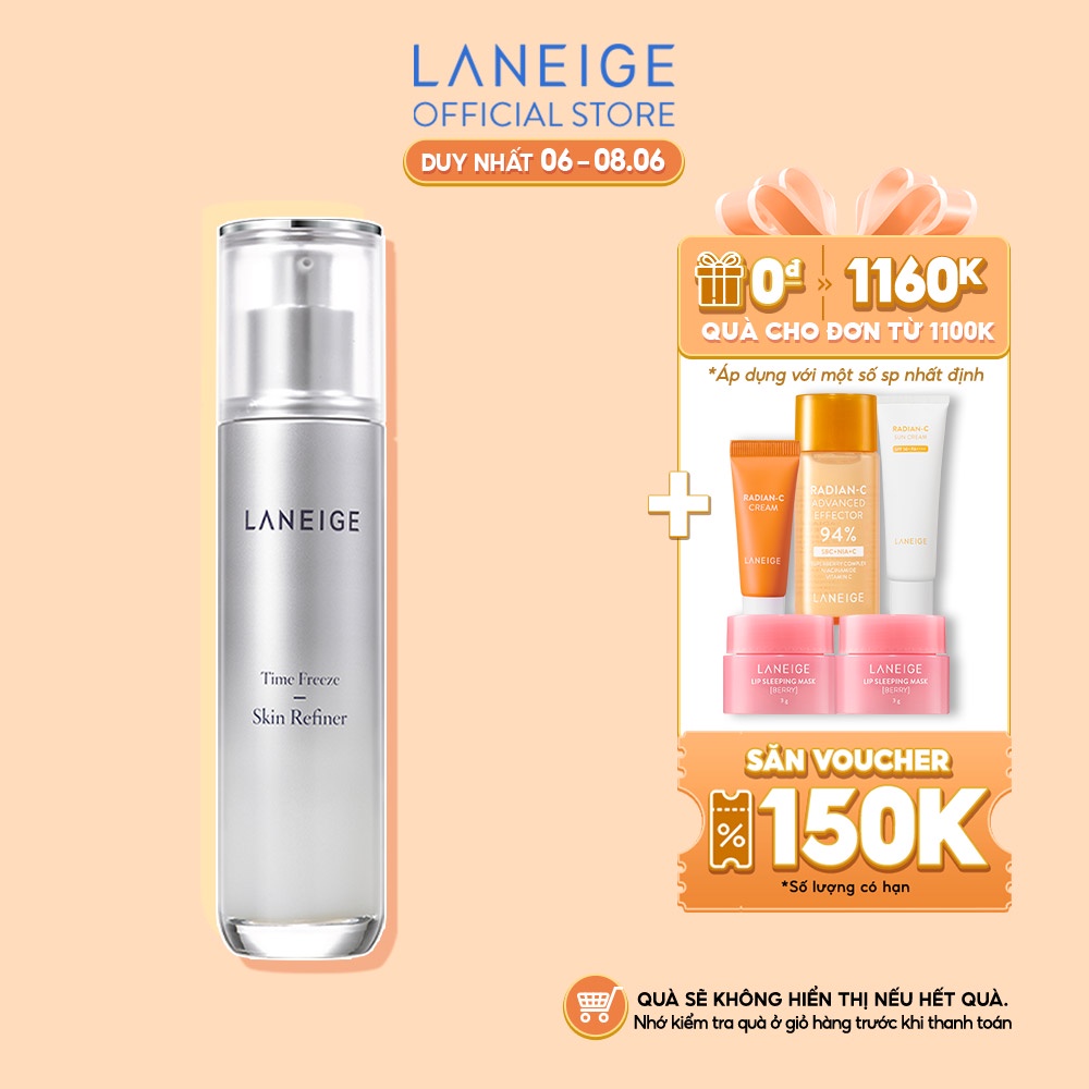 Nước cân bằng da giúp cải thiện nếp nhăn Laneige Time Freeze Skin Refiner 120ml