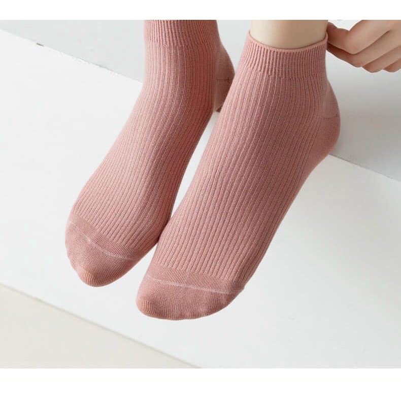Set 5 đôi Tất dệt kim cổ ngắn chất len đẹp cho nữ
